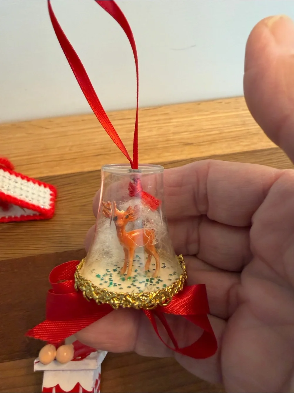 Handcrafted Vintage Christmas Ornaments set of 4